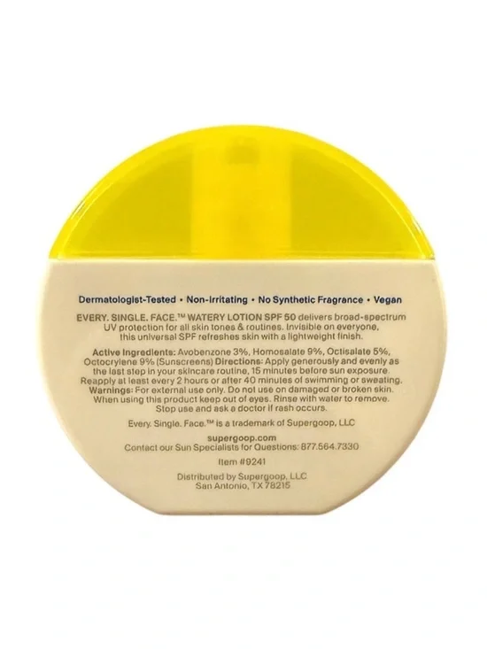 Supergoop! Every. Single. Face. Watery Lotion Sunscreen SPF 50, 1.7 fl oz/ 50 ml - Picture 8 of 13